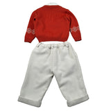 I Delfi Completo 3 Pezzi Maglia-Camicia-Pantalone Arancione per Neonato 25A6387O ARANCIONE I DELFI 