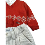 I Delfi Completo 3 Pezzi Maglia-Camicia-Pantalone Arancione per Neonato 25A6387O ARANCIONE I DELFI 