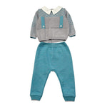 I Delfi Completo 2Pz Maglia-Pantalone Grigio per Neonato 25A6461 GRIGIO I DELFI 