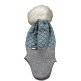 I Delfi Cappello tinta unita con Pon Pon Azzurro per Neonato 25A6463 AZZURRO I DELFI 