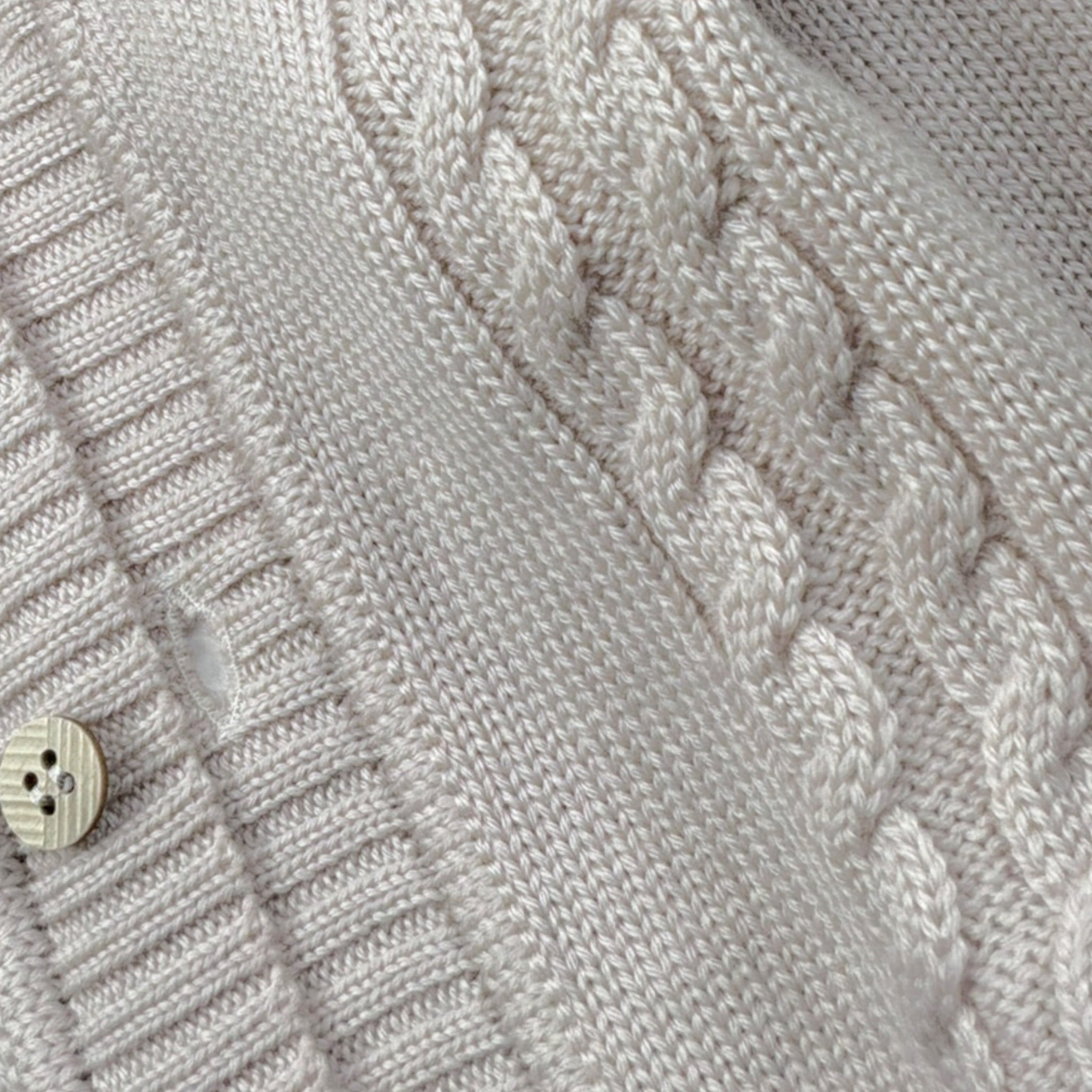 I Delfi Cardigan tinta unita con Ricami Beige per Neonato 25A6487 BEIGE I DELFI 