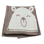 I Delfi Coperta Tinta Jnita con Ricami Beige per Neonato 25A6505 BEIGE I DELFI 