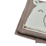 I Delfi Coperta Tinta Jnita con Ricami Beige per Neonato 25A6505 BEIGE I DELFI 