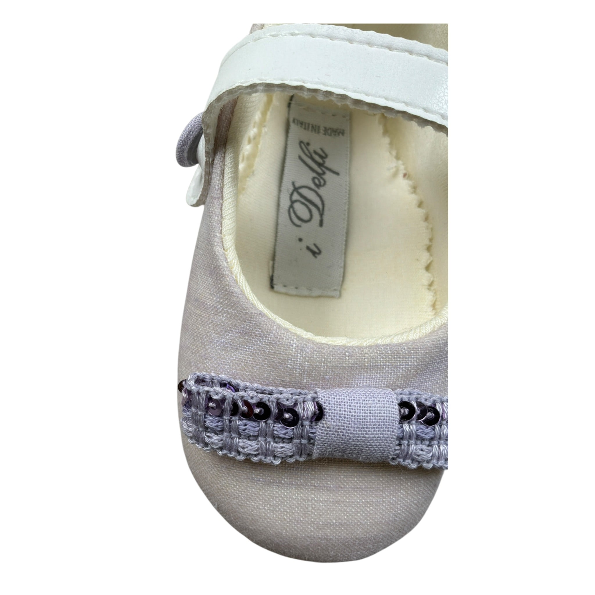 I Delfi Ballerina tinta unita con Applicazione Lilla per Neonata 25P5550 LILLA I DELFI 