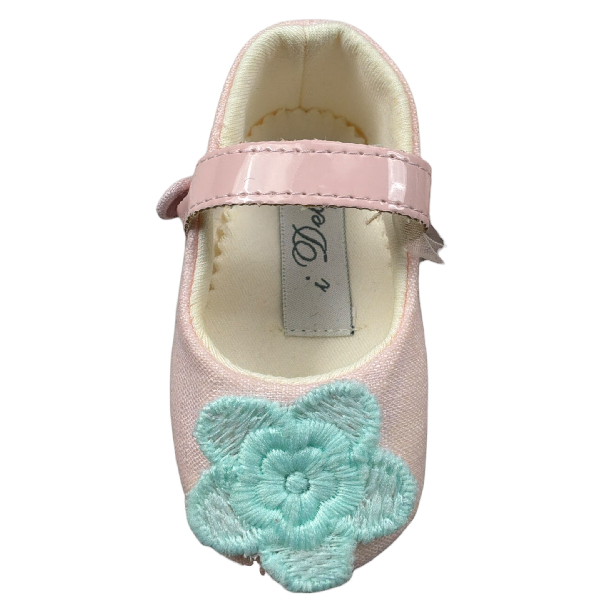 I Delfi Ballerina tinta unita con Applicazione Rosa per Neonata 25P5554 ROSA I DELFI 