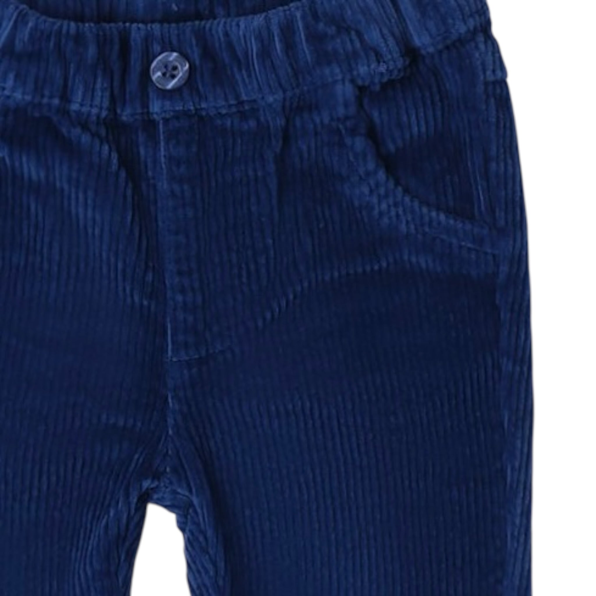 I Do Pantalone tinta unita con Elastico In Vita Blu per Neonato 4A229 BLU I DO 
