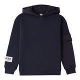 I Do Felpa tinta unita con Cappuccio Nero per Bambino 4F422 NERO I DO 