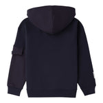 I Do Felpa tinta unita con Cappuccio Nero per Bambino 4F422 NERO I DO 