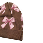I Do Cappello tinta unita con Fiocchi Marrone per Neonata 4F759 MARRONE I DO 