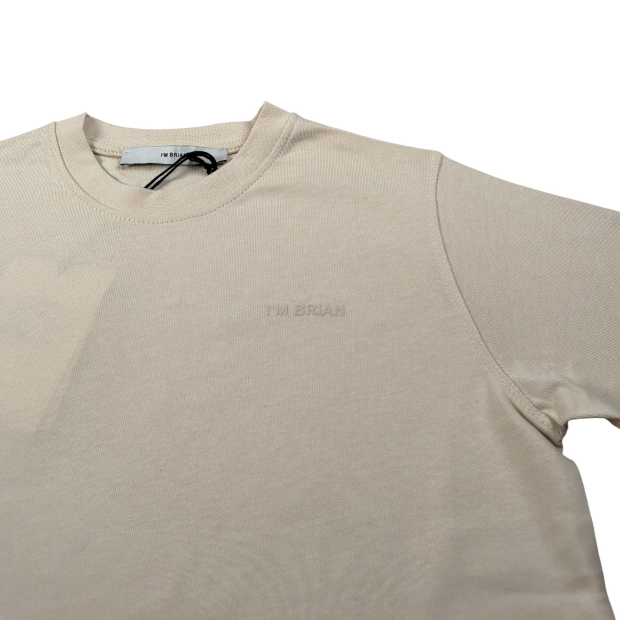 I'M Brian T-Shirt tinta unita con Logo Beige per Bambino TS3328J BEIGE I'M BRIAN 