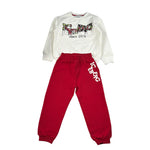 Iceberg Completo 2Pz Felpa-Pantalone con Stampa Bianco/Rosso per Neonato CFICE6304NX BAINCO/ROSSO ICEBERG 