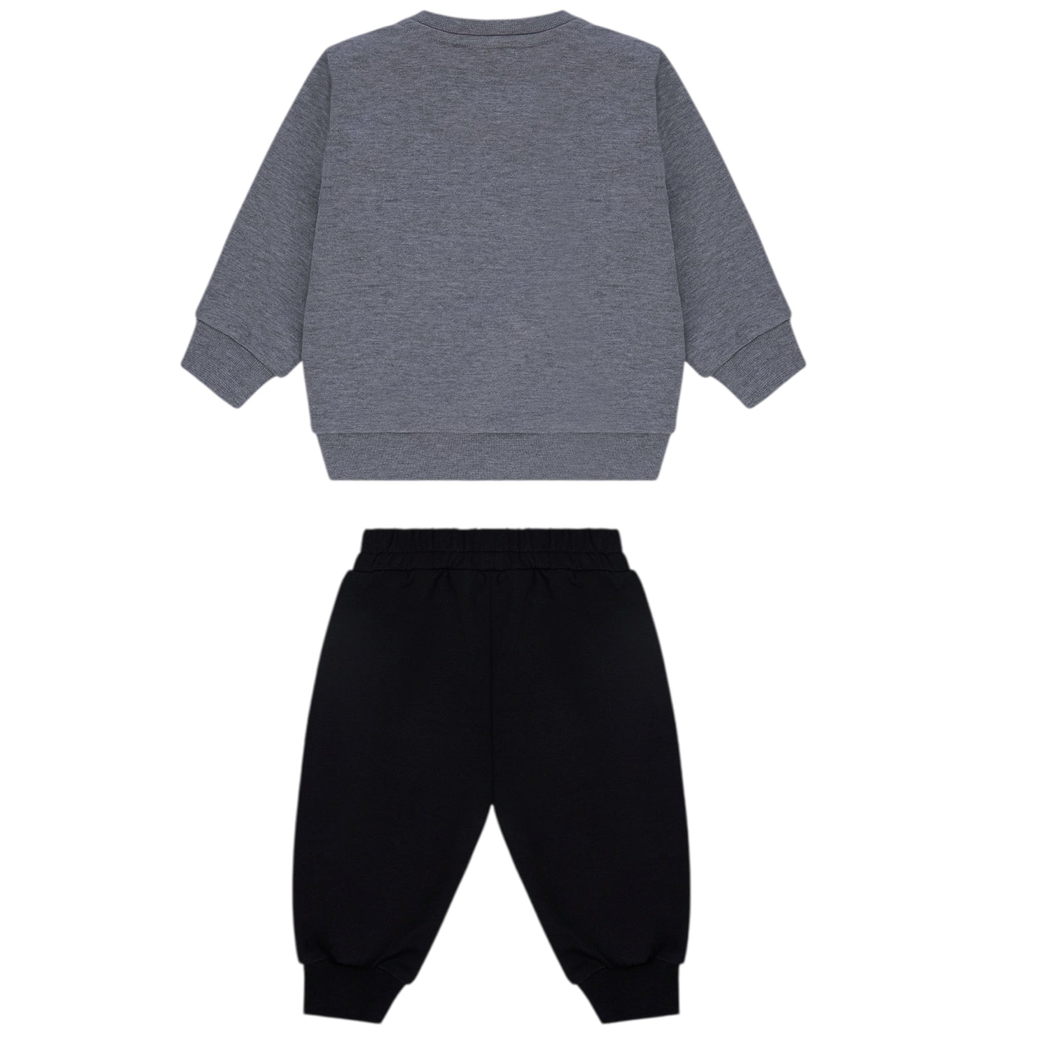 Iceberg Completo 2Pz Felpa-Pantalone con Stampa Grigio/Nero per Neonato CFICE6305N GRIGIO/NERO ICEBERG 