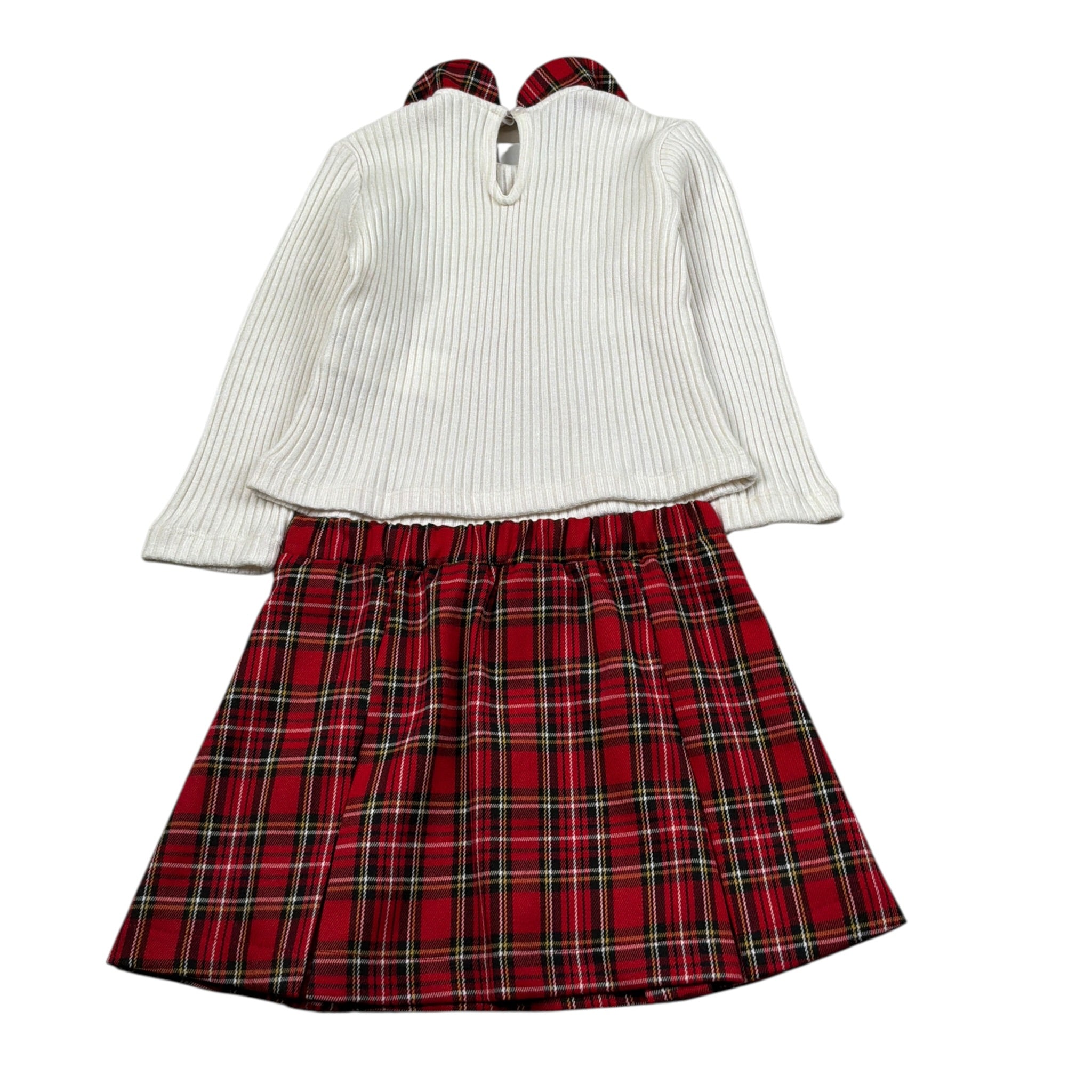 Meilisa Bai Completo 2 Pezzi Maglia-Gonna Bianco/Rosso per Bambina FL6696J BIANCO/ROSSO MEILISA BAI 