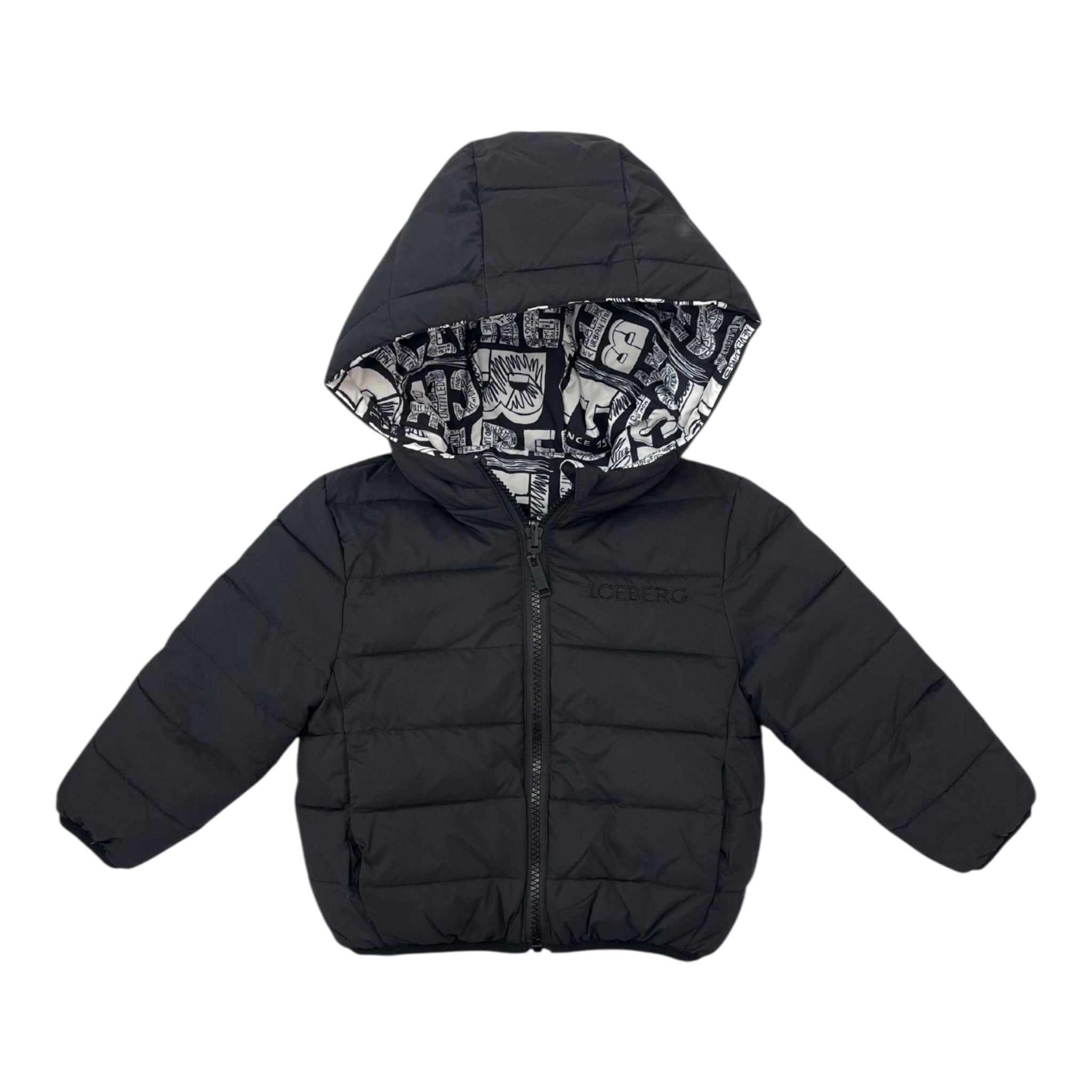 Iceberg Giubbino Reversibile Bicolore Bianco/Nero per Neonato GBICE6311BX BIANCO/NERO ICEBERG 