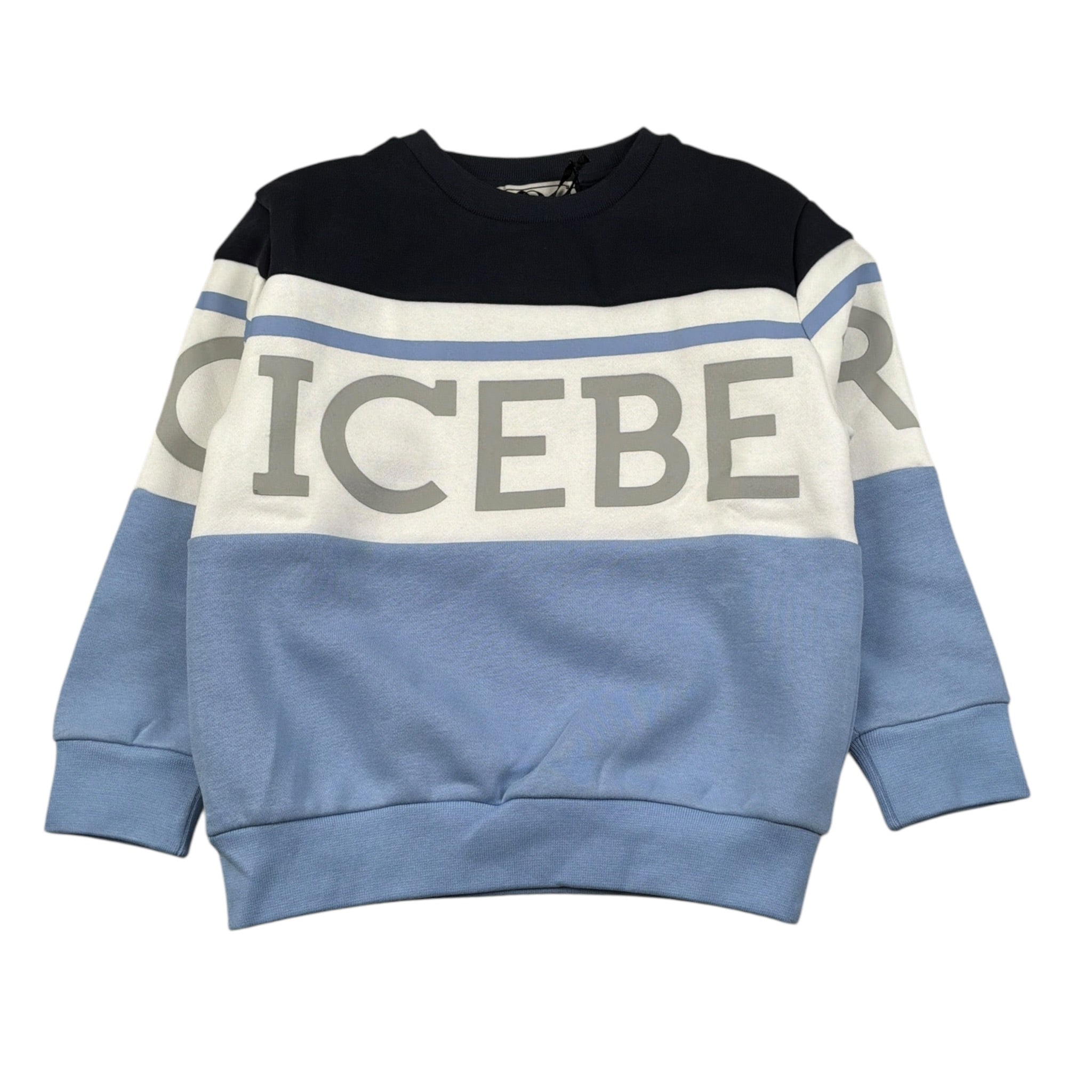 Iceberg Felpa tinta unita con Logo Girocollo Multicolor per Bambino MFICE6320BX MULTICOLOR ICEBERG 
