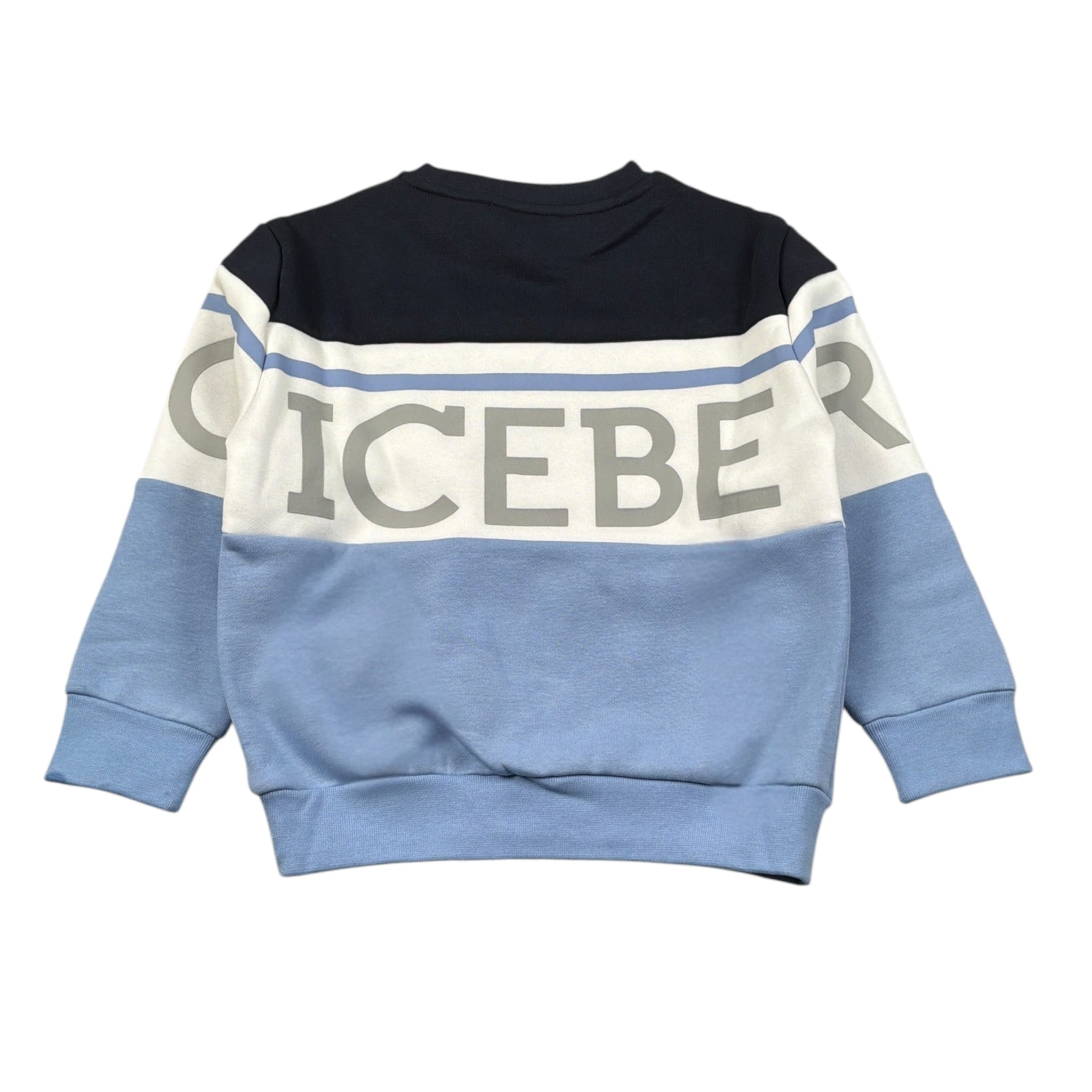 Iceberg Felpa tinta unita con Logo Girocollo Multicolor per Bambino MFICE6320BX MULTICOLOR ICEBERG 