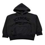 Iceberg Felpa Chiusa con Cappuccio tinta unita Nero per Bambino MFICE6335J NERO ICEBERG 