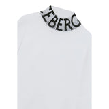 Iceberg Maglia tinta unita Collo Alto con Stampa Bianco per Bambina MGICE6352J BIANCO ICEBERG 