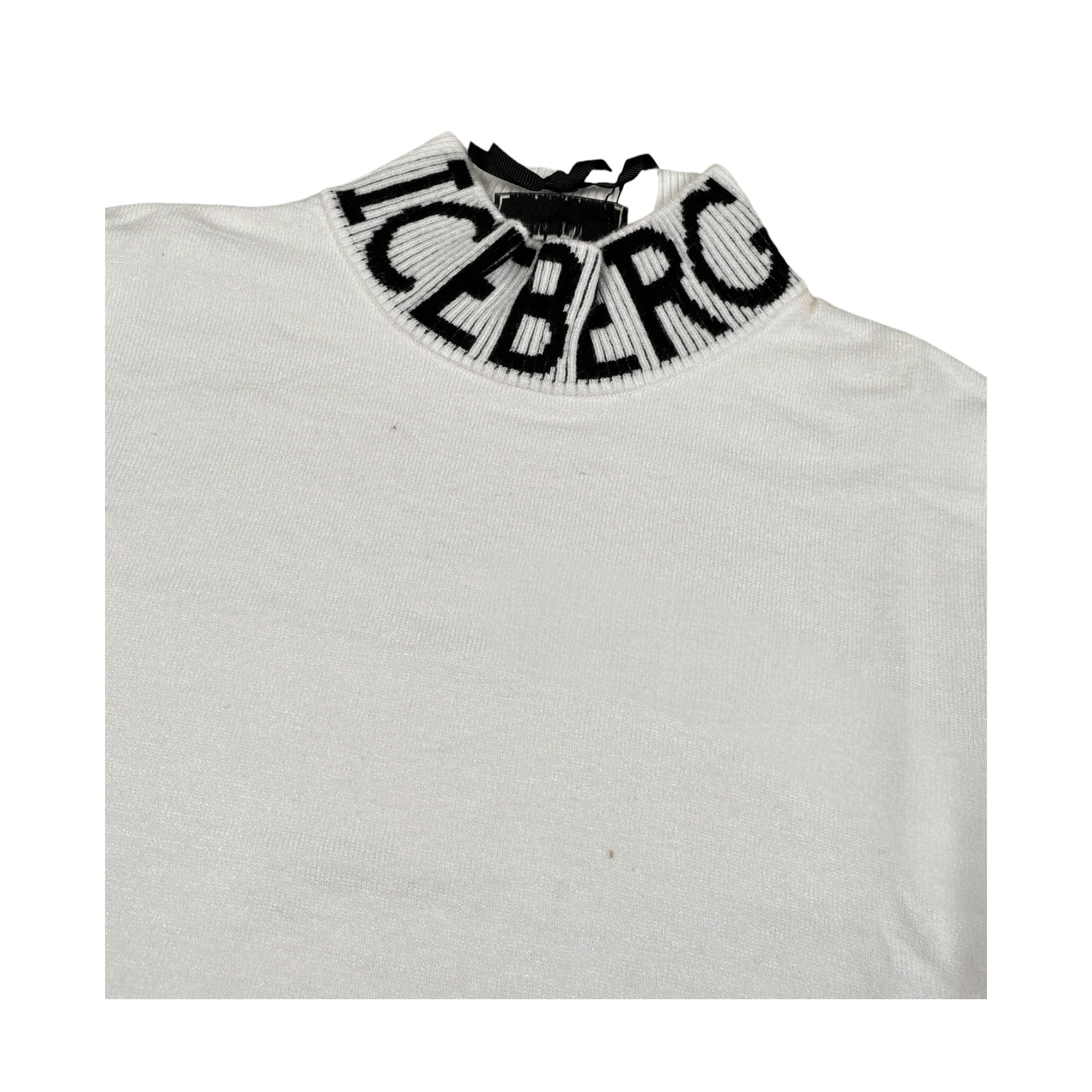 Iceberg Maglia tinta unita Collo Alto con Stampa Bianco per Bambina MGICE6352JX BIANCO ICEBERG 