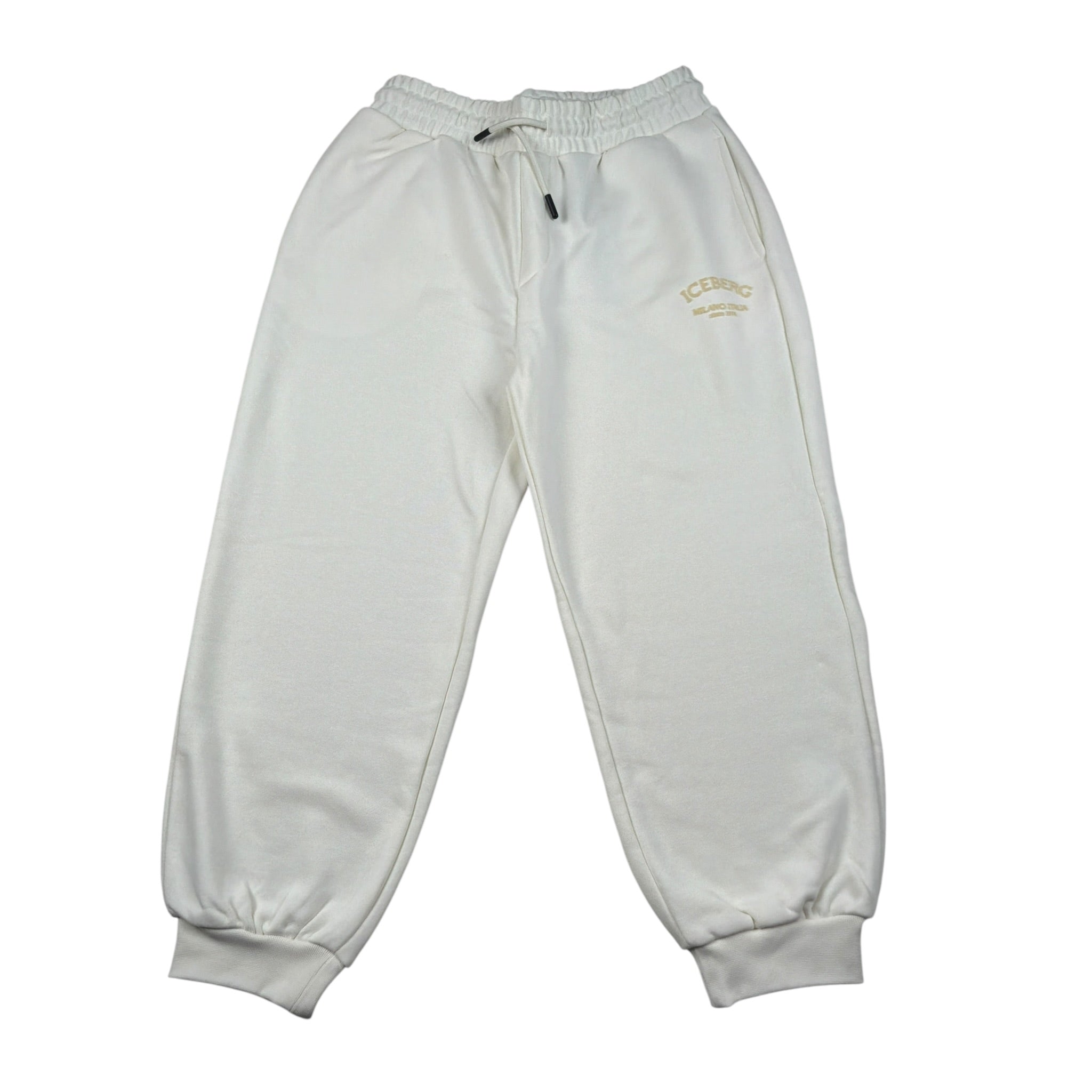 Iceberg Pantalone Tuta tinta unita con Logo Panna per Bambino PFICE6301J PANNA ICEBERG 