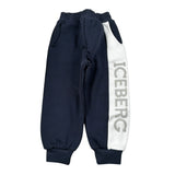 Iceberg Pantalone Modello Tuta tinta unita con Profili In Contrasto Blu per Neonato PFICE6306B BLU ICEBERG 