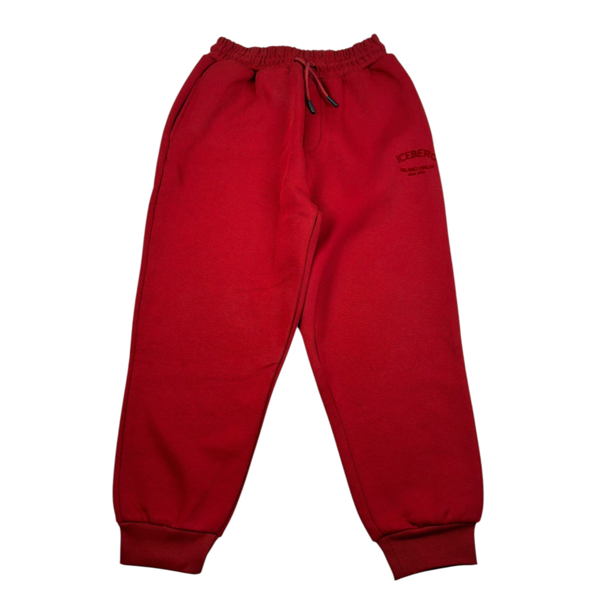 Iceberg Pantalone Modello Tuta tinta unita con Logo Rosso per Bambino PFICE6310J ROSSO ICEBERG 