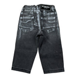 Iceberg Jeans tinta unita con Girovita Regolabile Nero per Neonato PTICE6313B NERO ICEBERG 