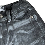 Iceberg Jeans tinta unita con Girovita Regolabile Nero per Neonato PTICE6313B NERO ICEBERG 