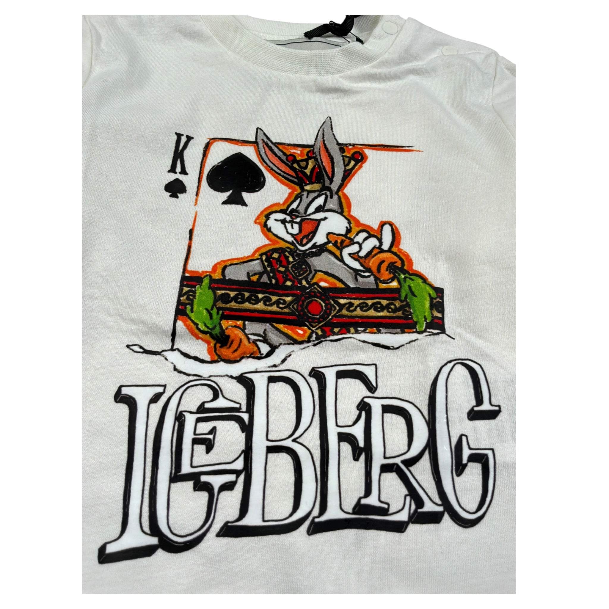 Iceberg Shirt Girocollo Tinta Uita con Stampa Bianco per Neonato TSICE6323B BIANCO ICEBERG 