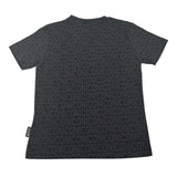 Icon T-Shirt Girocollo tinta unita con Stampe Logo Nero per Bambino IBKS00756 NERO ICON 