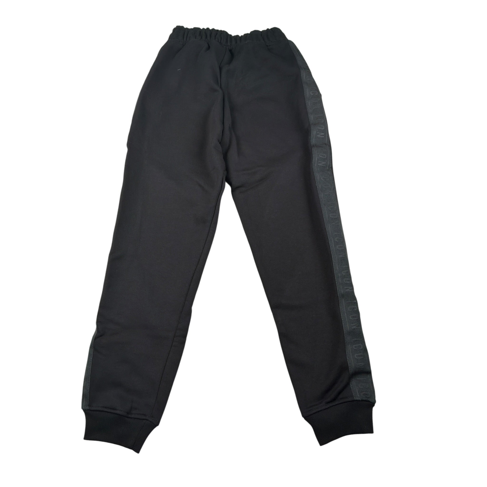 Icon Pantalone Tuta tinta unita con Logo Nero per Bambino IBSP00808 NERO ICON 