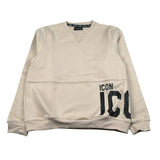 Icon Felpa Chiusa Girocollo tinta unita Beige per Bambino IBSW00740X BEIGE ICON 