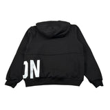 Icon Felpa con Cappuccio tinta unita con Logo Nero per Bambino IBSW00745 NERO ICON 