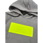 Icon Felpa Chiusa con Cappuccio tinta unita con Logo Grigio per Bambino IBSW00831 GRIGIO ICON 