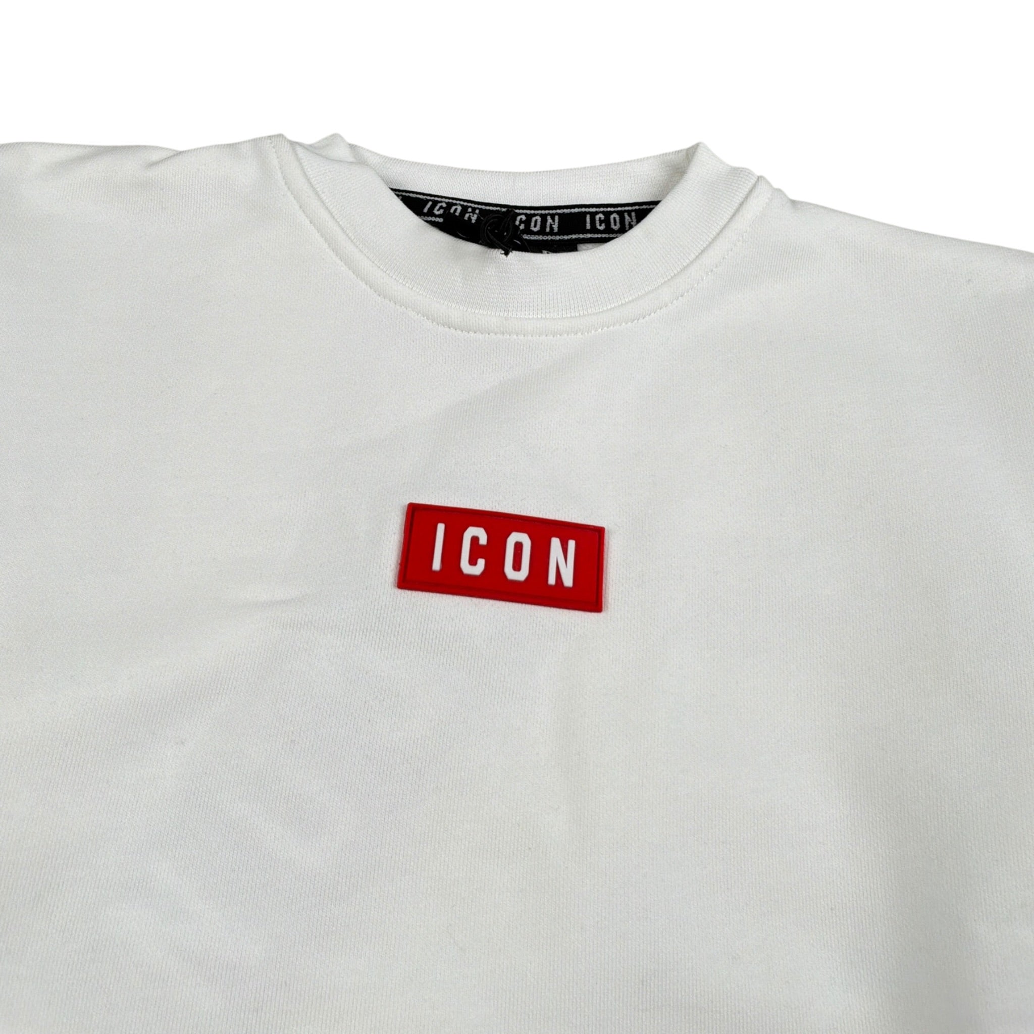 Icon Felpa Chiusa Girocolo tinta unita Bianco per Bambino IBSW00856 BIANCO ICON 