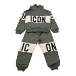 Icon Completo 2 Pezzi Feloa-Pantalone tinta unita Verde per Bambino INFBS00877 VERDE ICON 