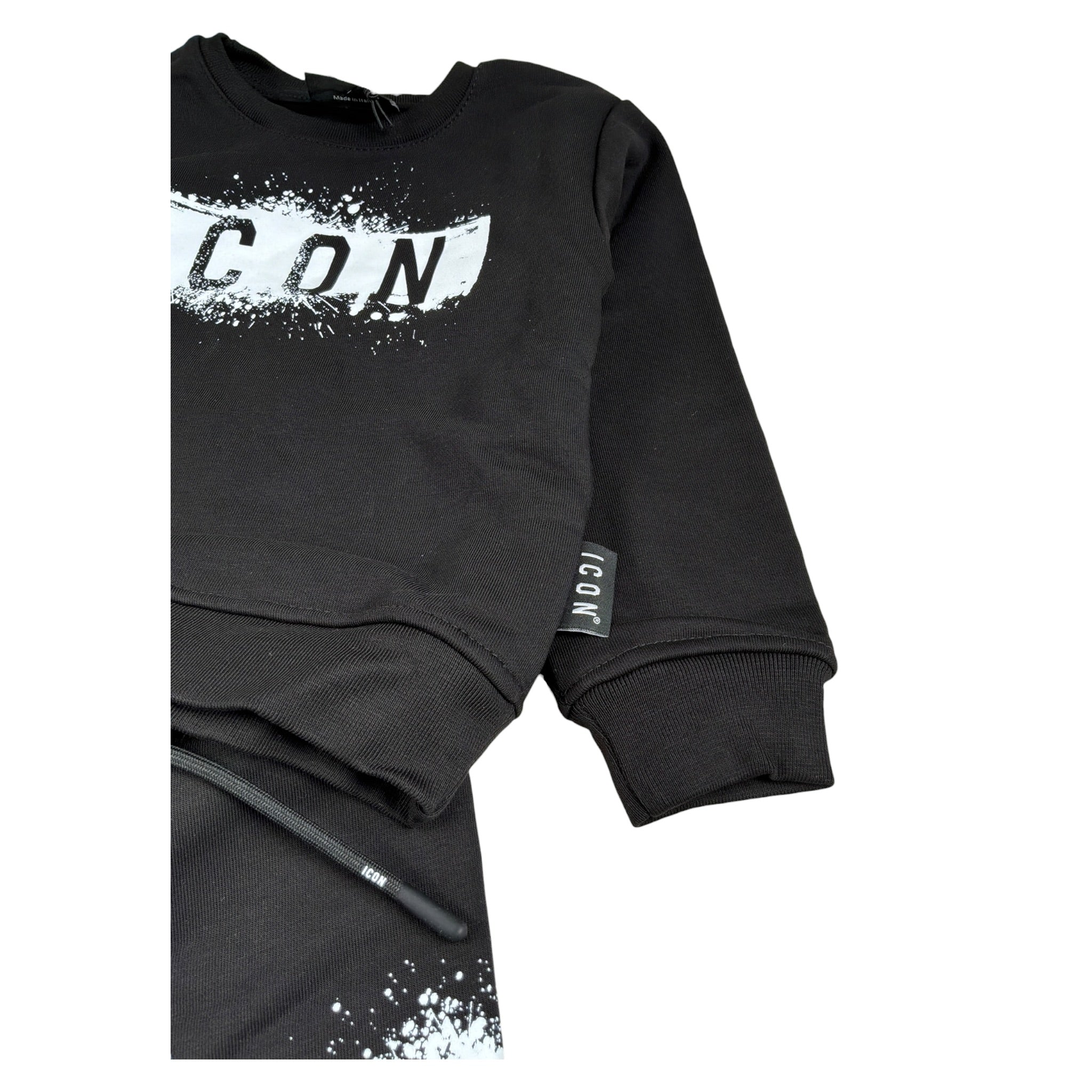 Icon Completo 2 Pezzi Feloa-Pantalone tinta unita Nero per Bambino INFBS008921 NERO ICON 