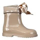 Igor Stivali tinta unita In Gomma Beige per Bambina W10238 BEIGE IGOR 
