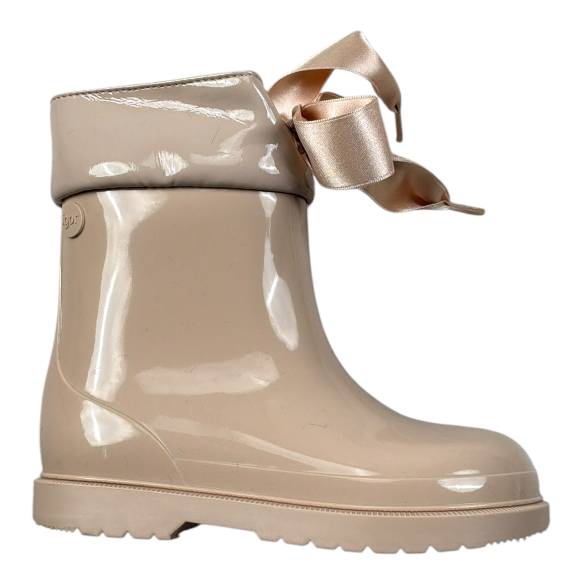 Igor Stivali tinta unita In Gomma Beige per Bambina W10238 BEIGE IGOR 