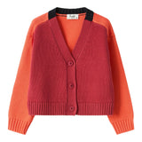Il Gufo Cardigan Multicolor Scollo A V Multicolor per Bambina A25GGF0006EM109 MULTICOLOR IL GUFO 