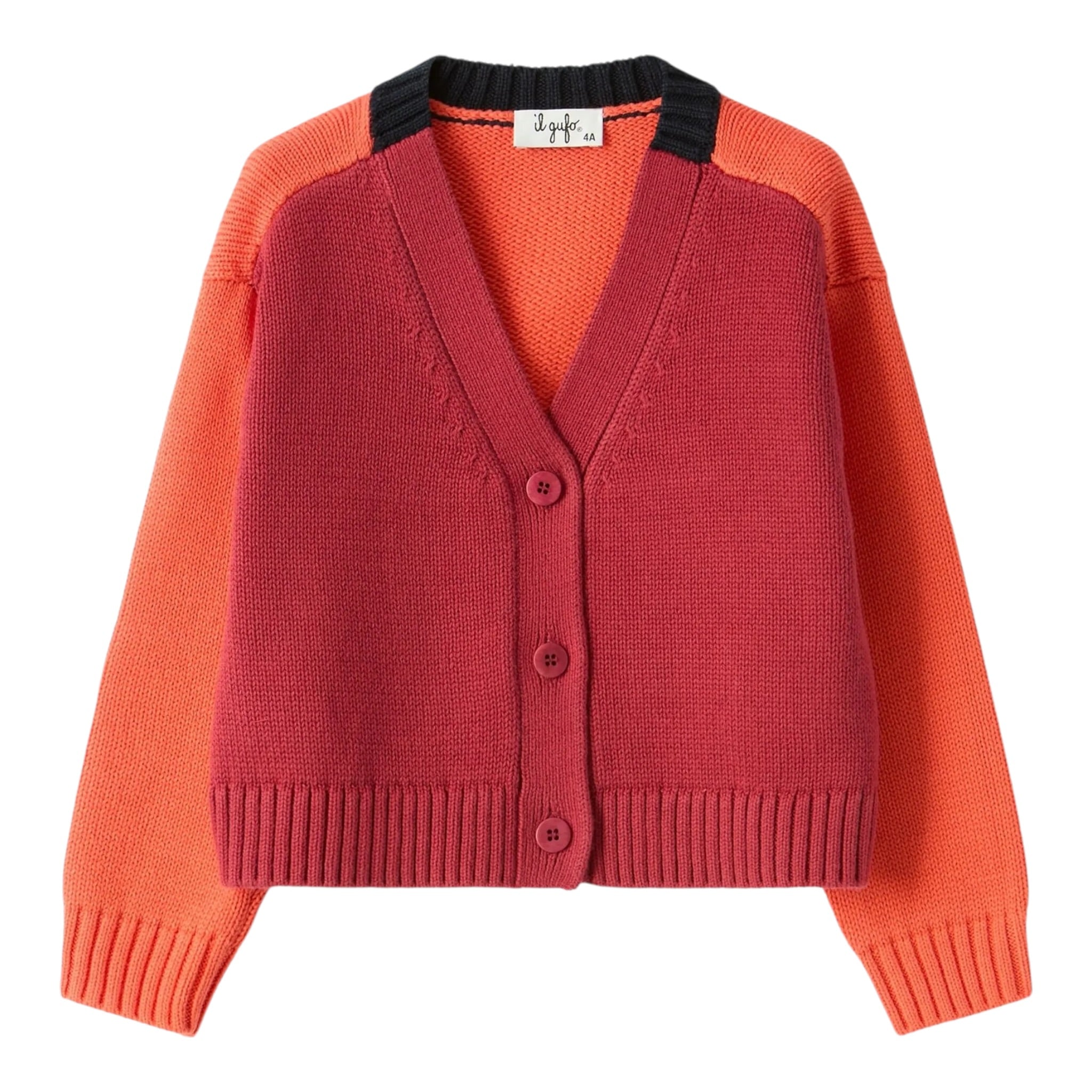 Il Gufo Cardigan Multicolor Scollo A V Multicolor per Neonato A25GGF0006EM109N MULTICOLOR IL GUFO 