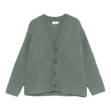 Il Gufo Cardigan tinta unita con Scollo A V Verde per Neonato A25GGF0009EM223N VERDE IL GUFO 