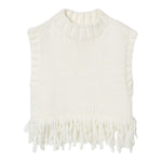 Il Gufo Gilet In Maglia tinta unita con Frange Bianco per Bambina A25GGL0001EM913 BIANCO IL GUFO 