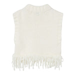 Il Gufo Gilet In Maglia tinta unita con Frange Bianco per Bambina A25GGL0001EM913 BIANCO IL GUFO 