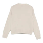 Il Gufo Maglia tinta unita con Stampa Beige per Neonata A25GMA0006EM220 BEIGE IL GUFO 