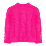 Il Gufo Maglia tinta unita Girocollo Fuxia per Bambina A25GMA0016EM913 FUXIA IL GUFO 