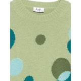 Il Gufo Maglia tinta unita con Fantasia Verde per Bambina A25GMA0028EM220 VERDE IL GUFO 