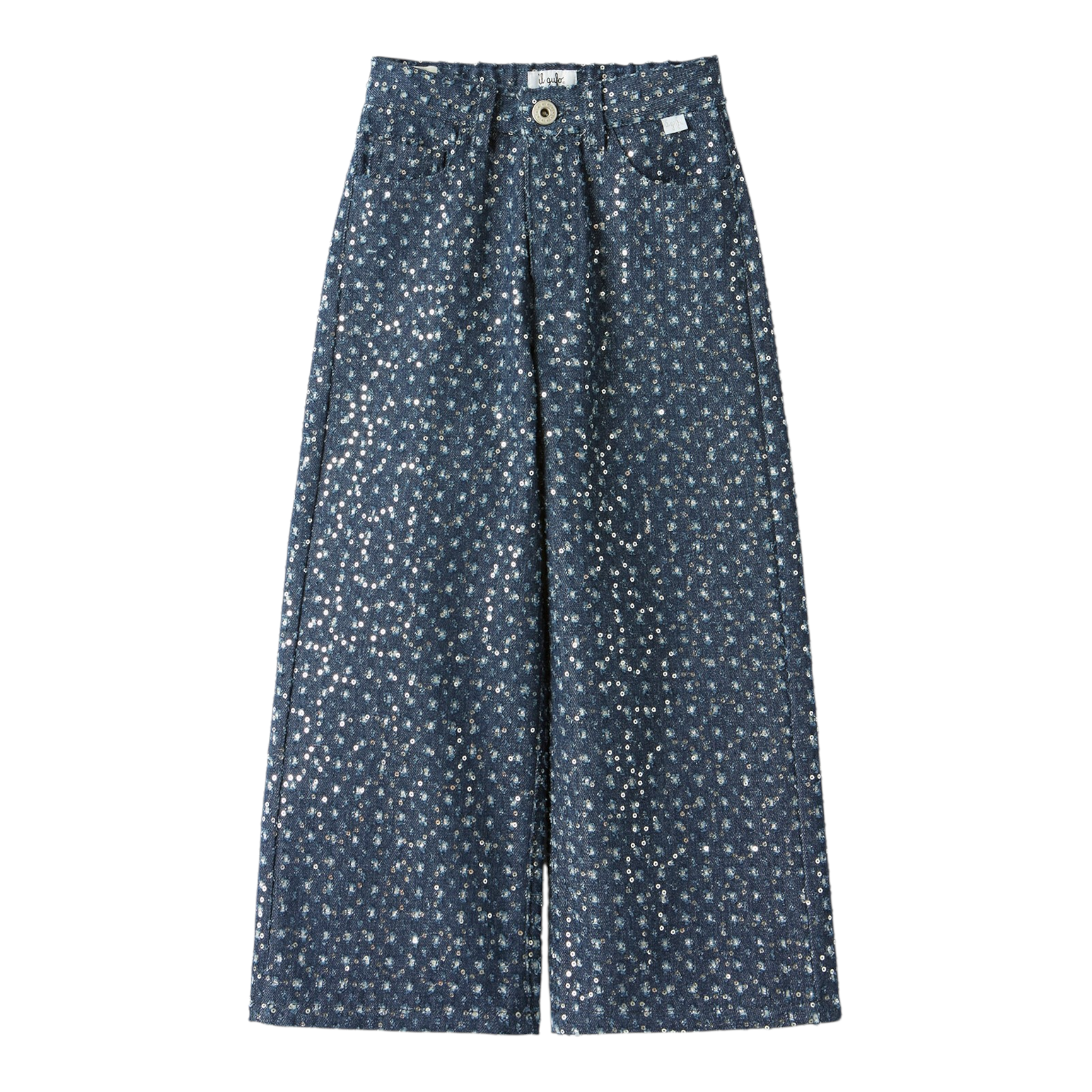 Il Gufo Jeans tinta unita con Paillettes Blu per Bambina A25GPL0025J5000 BLU IL GUFO 