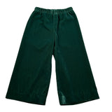 Il Gufo Pantalone tinta unita Modello Palazzo In Velluto Verde per Bambina A25GPL0038V0017 VERDE IL GUFO 