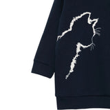 Il Gufo Abito Manica Lunga tinta unita con Ricamo Blu per Bambina A25GVL0005M0154J BLU IL GUFO 